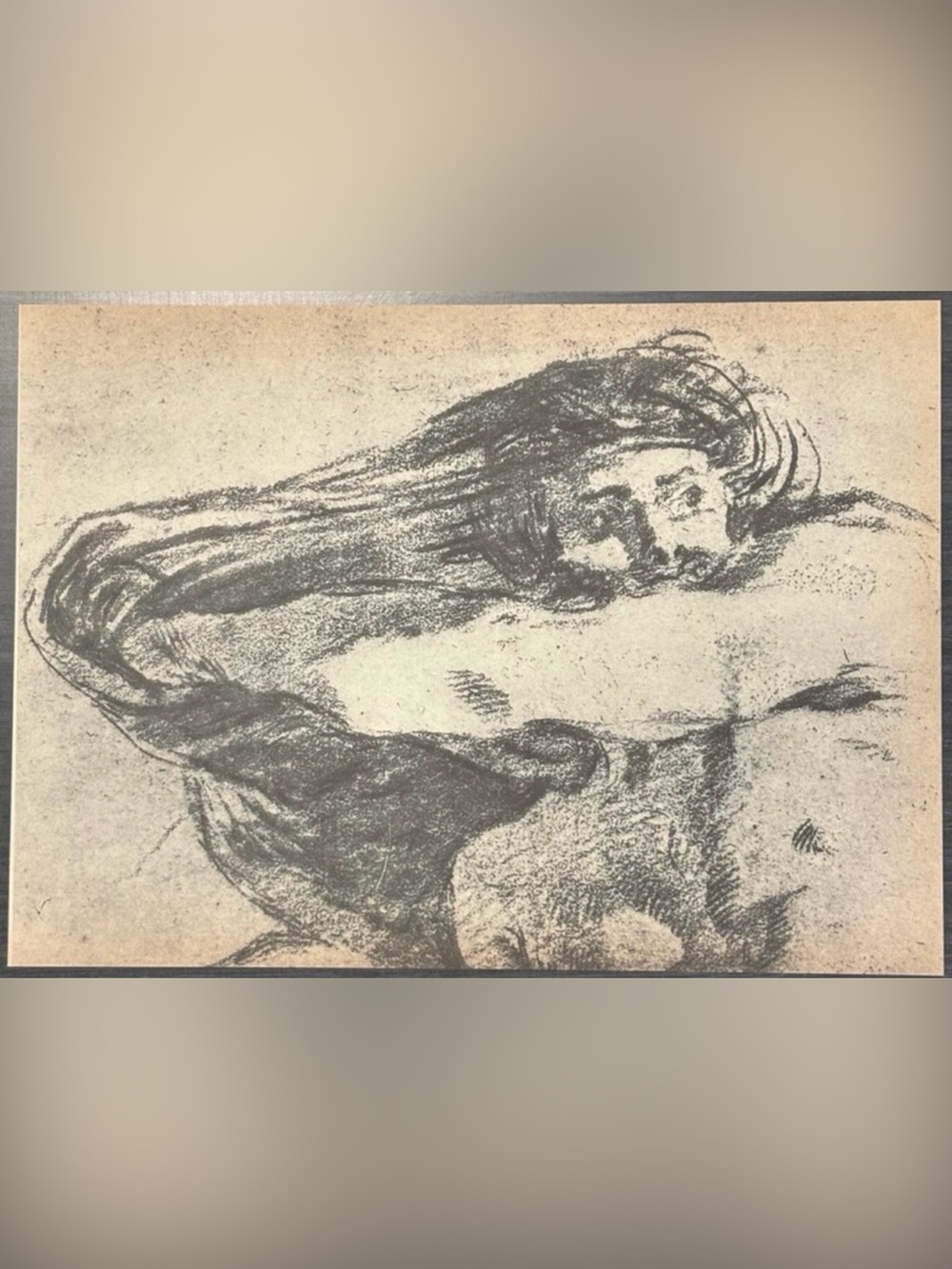 FOUNTAIN STUDY Giovanni Gian Lorenzo Bernini Fine Art Print Original 40s Vintage
